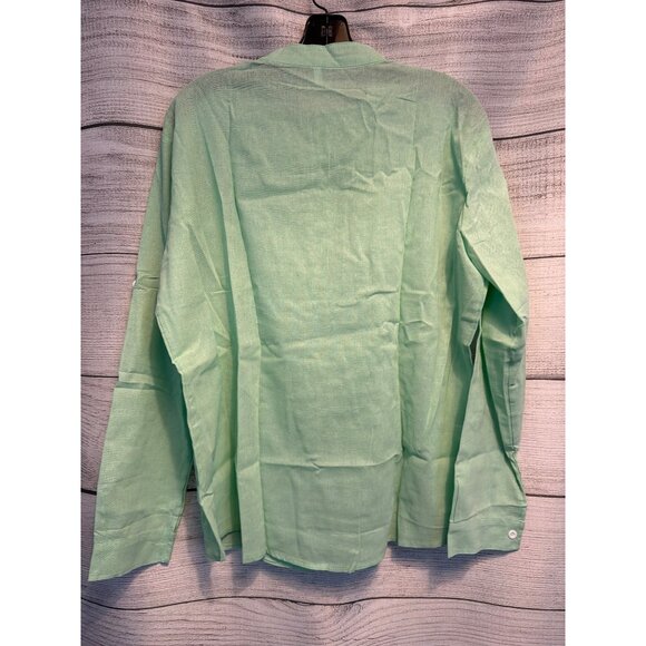 NWOT Mens 100% Cotton Sage Green Button Up Shirt Size XL - Picture 5 of 6
